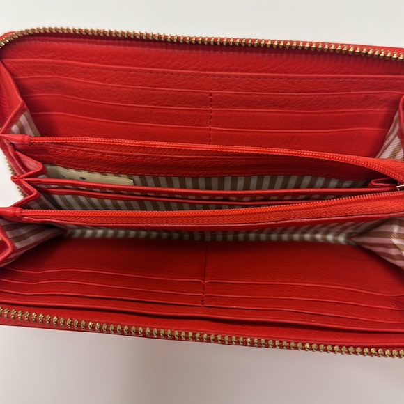 Kate Spade wallet clutch - red with gold - Picture 3 of 3